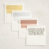 "Floral Type Arch" - Party Invitations in Linen by Baumbirdy - Envelope Liner Options