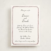"Handwritten" - Party Invitations in Wine by Cass Loh - Front