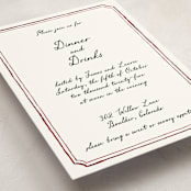 "Handwritten" - Party Invitations in Wine by Cass Loh - Detail