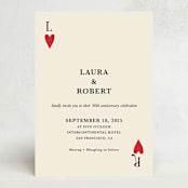 "Red Hearts" - Party Invitations in Champagne by Helena Vitto - Front