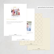 "Red Hearts" - Party Invitations in Champagne by Helena Vitto - Back of Card Options