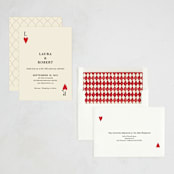 "Red Hearts" - Party Invitations in Champagne by Helena Vitto - Assembled
