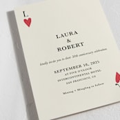 "Red Hearts" - Party Invitations in Champagne by Helena Vitto - Detail