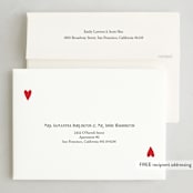 "Red Hearts" - Party Invitations in Champagne by Helena Vitto - FREE Recipient Addressing