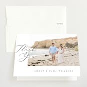 "Soon to Be" - Pregnancy Announcement Thank You Cards in Slate by Olivia Raufman - Front