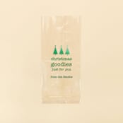 "Custom Christmas Favor Bags, set of 50" - Party Favor Bags in clear by ForYourParty