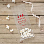 "Custom Christmas Favor Bags, set of 50" - Party Favor Bags in clear by ForYourParty