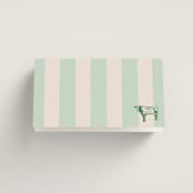 "Rhode" - Place Cards - Beef in Mint by Megan Davis - Blank front