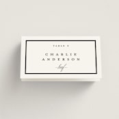 "The Day" - Place Cards - Beef in Noir by mo kelley - Folded with Free Guest Printing