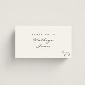 "Defined" - Place Cards - Beef in Snow by mo kelley - Front with Free Guest Printing