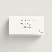 "Defined" - Place Cards - Beef in Snow by mo kelley - Folded with Free Guest Printing