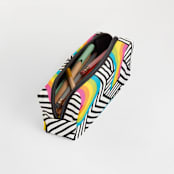 "Rainbow Party" - Pencil Case in Rainbow by Karlei Ayers - Lined Interior