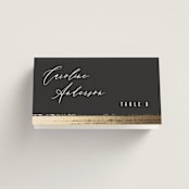 "Panache" - Place Cards in Onyx by Kristie Kern - Folded with Free Guest Printing