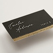 "Panache" - Place Cards in Onyx by Kristie Kern - Detail