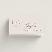 "HONOR" - Place Cards in Ivory by Melanie Kosuge - Folded with Free Guest Printing