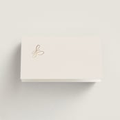 "HONOR" - Place Cards in Ivory by Melanie Kosuge - Blank front