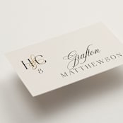 "HONOR" - Place Cards in Ivory by Melanie Kosuge - Detail