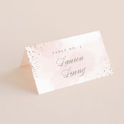 "Sparkling Champagne" - Place Cards in Blush by Kristie Kern - Folded with Free Guest Printing