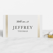 "Gilded Frame" - Place Cards in Corn by Stacey Meacham - Front with Free Guest Printing
