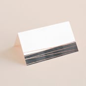 "Geo Chic" - Place Cards in Charcoal by Hooray Creative - Blank front