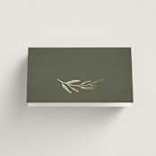 "Leaves" - Place Cards in Moss by Kelly Schmidt - Blank front