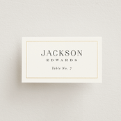 "Entwine" - Place Cards in Pearl by Jennifer Postorino - Front with Free Guest Printing