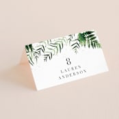 "Framed in Ferns" - Place Cards in Petal by Kristie Kern - Folded with Free Guest Printing