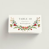 "Tropica" - Place Cards in Papaya by Susan Moyal - Folded with Free Guest Printing
