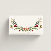 "Tropica" - Place Cards in Papaya by Susan Moyal - Blank front