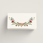 "Tropica" - Place Cards in Papaya by Susan Moyal - Folded Back of Card