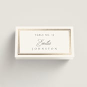"Lustre" - Place Cards in Cloud by Nicole Walsh - Folded with Free Guest Printing