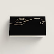 "Black Tie Affair" - Place Cards in Onyx by Hooray Creative - Blank front