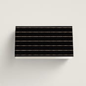 "Black Tie Affair" - Place Cards in Onyx by Hooray Creative - Folded Back of Card