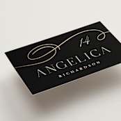 "Black Tie Affair" - Place Cards in Onyx by Hooray Creative - Detail