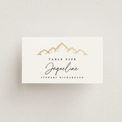 "Summit Serenity" - Place Cards in Quartz by Ana de Sousa - Front with Free Guest Printing