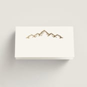"Summit Serenity" - Place Cards in Quartz by Ana de Sousa - Blank front