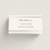 "Opulence" - Place Cards in Pearl by Stacey Meacham - Folded with Free Guest Printing