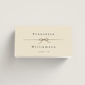 "Bow Tie" - Place Cards in Ivory by Baumbirdy - Folded with Free Guest Printing