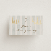 "Mountain Love" - Place Cards in Dew by Petra Kern - Front with Free Guest Printing