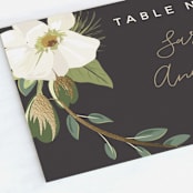 "Garden Blooms" - Place Cards in Ivory by Susan Moyal - Detail