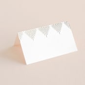 "Deco Fan Border" - Place Cards in Classic White by Kelly Schmidt - Blank front