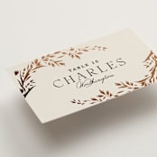 "Trailing Vines" - Place Cards in Almond by Erin L. Wilson - Detail