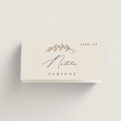 "To Hold" - Place Cards in Ivory by Carolyn Nicks - Folded with Free Guest Printing