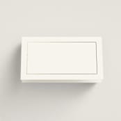 "Framed Monogram" - Place Cards in Silk by Kelly Schmidt - Blank front