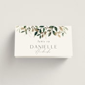 "Garden Serenity" - Place Cards in Greenery by Itsy Belle Studio - Folded with Free Guest Printing