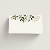 "Garden Serenity" - Place Cards in Greenery by Itsy Belle Studio - Blank front