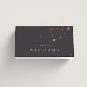 "North" - Place Cards in Twilight by Baumbirdy - Folded with Free Guest Printing