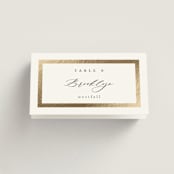 "Chisel" - Place Cards in Quartz by Kristie Kern - Folded with Free Guest Printing