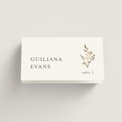 "Wildflower" - Place Cards in Cotton by Jennifer Postorino - Folded with Free Guest Printing
