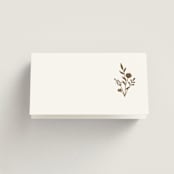 "Wildflower" - Place Cards in Cotton by Jennifer Postorino - Blank front